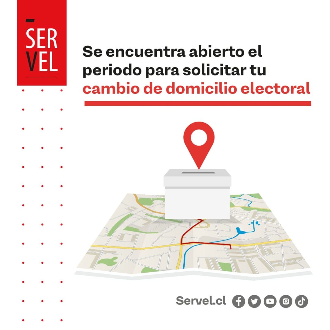 Servel anuncia que ya está disponible el cambio de domicilio electoral